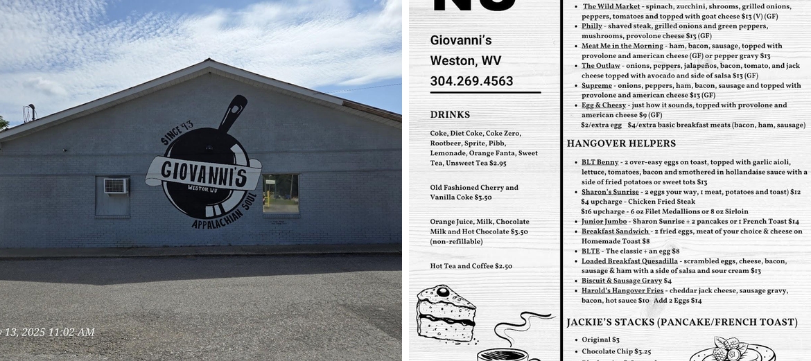 Giovanni's of Weston Menu
