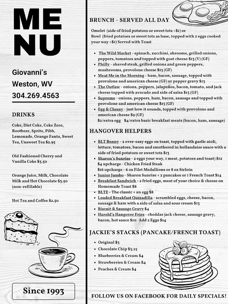 Giovanni's of Weston Menu image 1